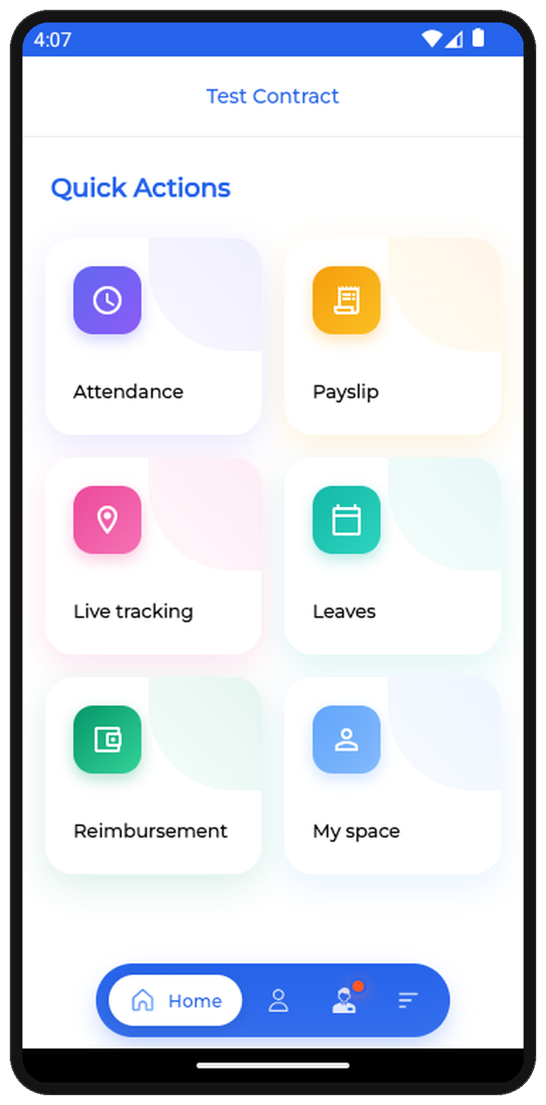 Employee workplace hub
